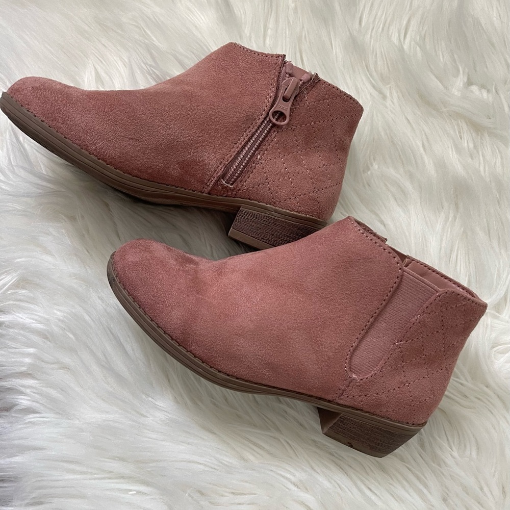 Girl’s Dusty Pink Suede Ankle Boots